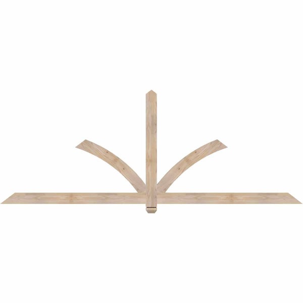 Ekena Millwork Redmond Smooth Timber Gable Bracket, Douglas Fir, 96"W x 36"H x 1 1/2"D x 3 1/2"F, 9/12 Pitch GBW096X36X0204RED00SDF - main